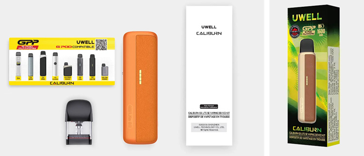 Комплектація Uwell Caliburn G5 Lite SE