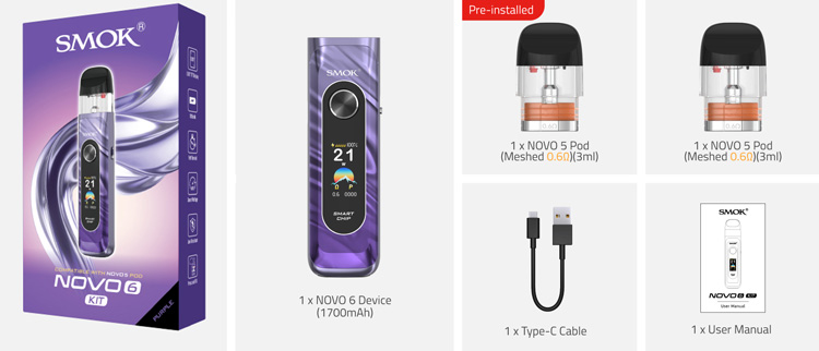 Комплектація SMOK NOVO 6