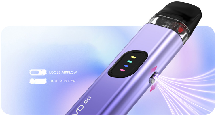 Регулювання обдуву та індикація рівня заряду SMOK NOVO GO