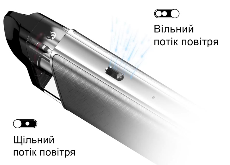 Регулювання обдуву подіка Vaporesso Xros 5