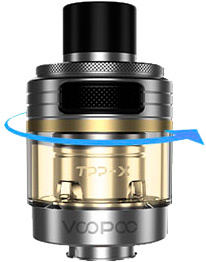 Заправка картриджа VOOPOO TPP X POD. Шаг №3 – закрыть заправочное отверстие.