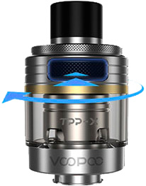 Заправка картриджа VOOPOO TPP X POD. Шаг №1 – открыть замок.